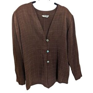 Women's‎ Moray vintage brown cardigan shell button Size M
